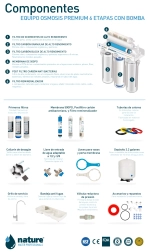 EQUIPO OSMOSIS INVERSA 6 ETAPAS PREMIUM CON BOMBA