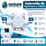 Solenoide de Apertura y Cierre 24V DC para Ósmosis Inversa – Conexión Rápida 1/4”