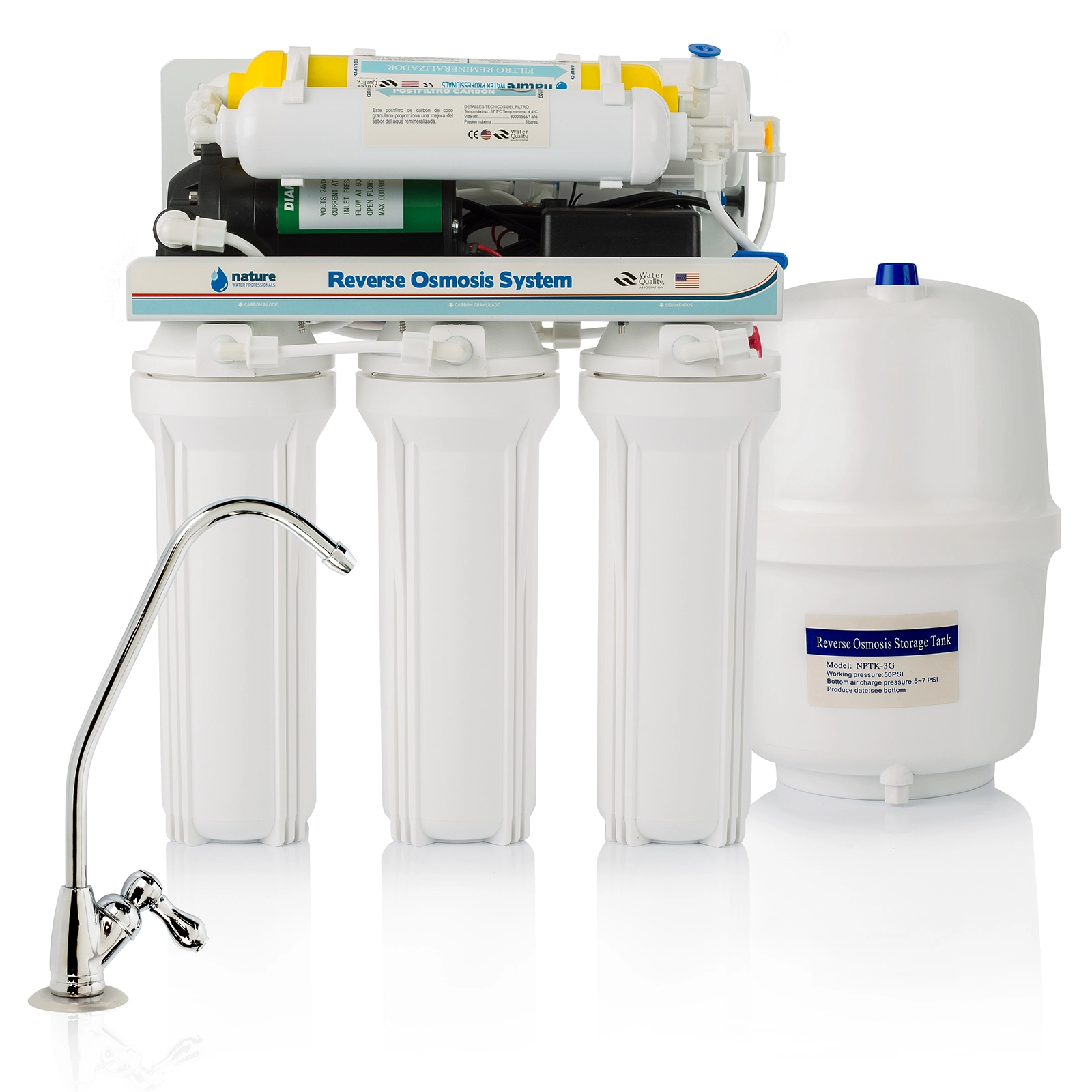 EQUIPO OSMOSIS INVERSA 6 ETAPAS ECO CON BOMBA